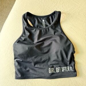 Senita Athletics Girl Get After It Malibu crop